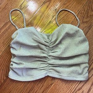 Princess Polly Sparkle Cropped Tank Top (Never Worn)